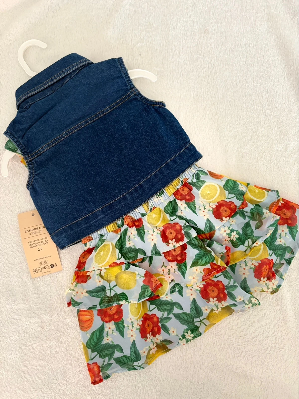 Lindo conjunto de vestido e jaqueta para menina tamanho 2 anos - Scotch & soda nova – photo 2